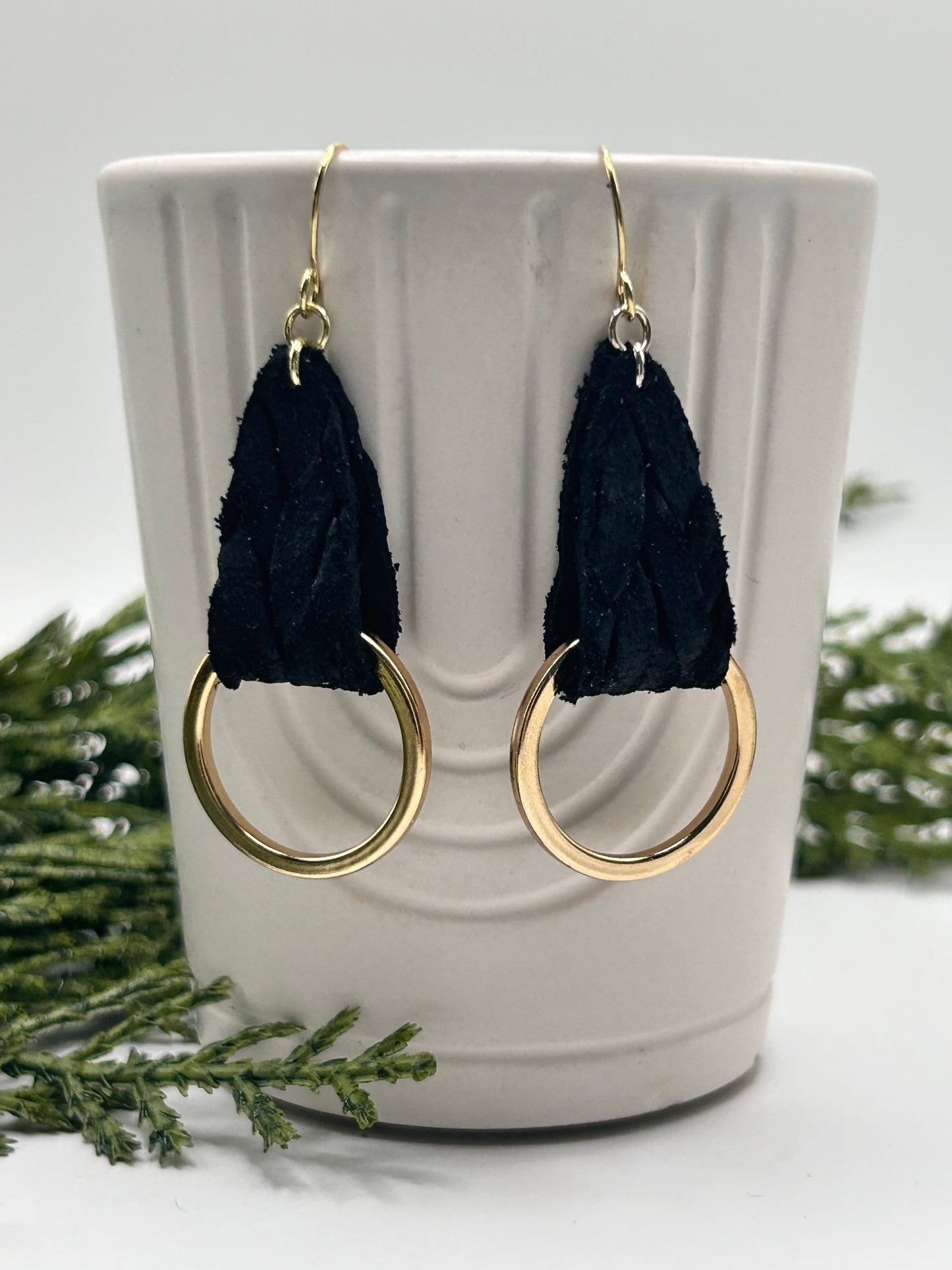 Black Leather Hoop Wrap