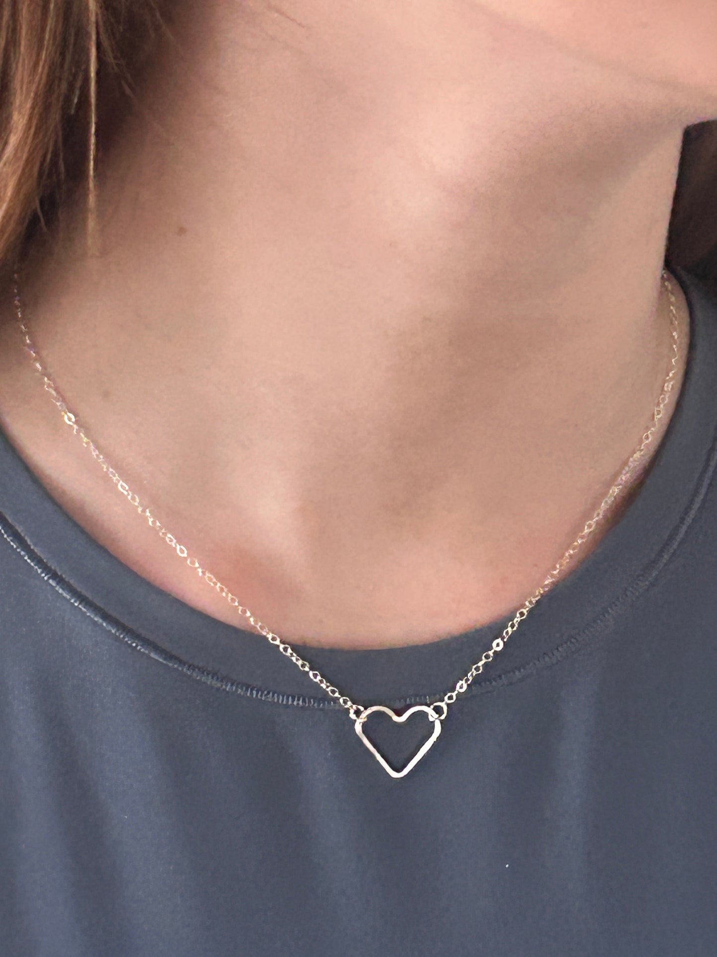 Hammered Heart Necklace