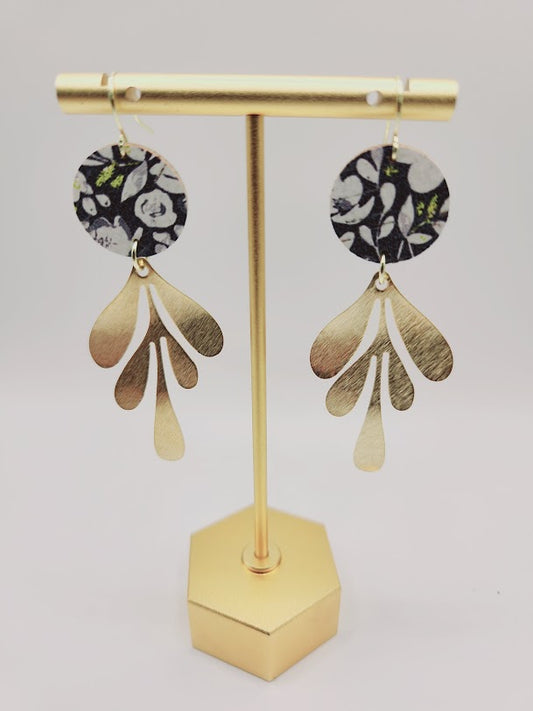 Floral Cork with Gold Leaves