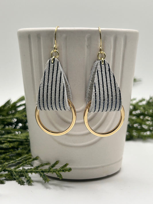 Striped Leather Hoop Wrap