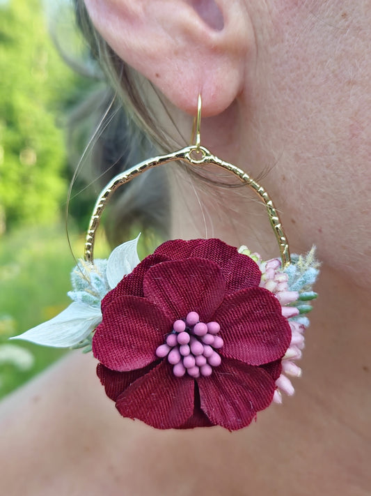 Garnet Red Wildflower Arrangement