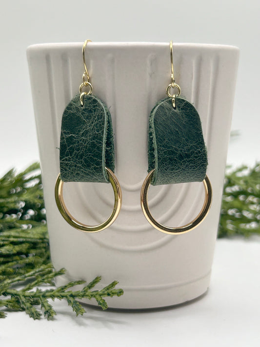 Distressed Green Leather Wrap