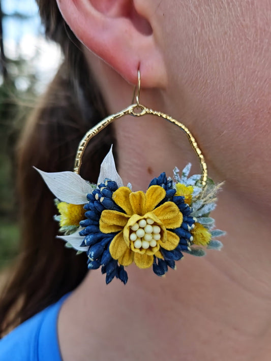 Yellow & Blue Wildflower Arrangement