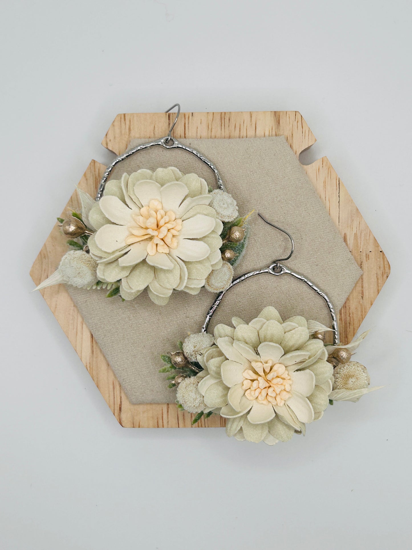 Ivory Botanical Earring