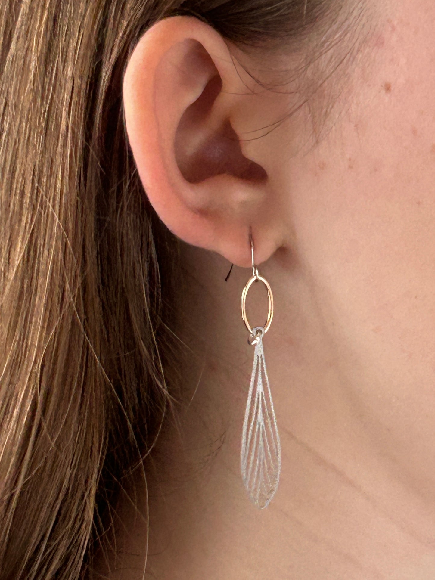 Mixed Metal Art Deco Earrings