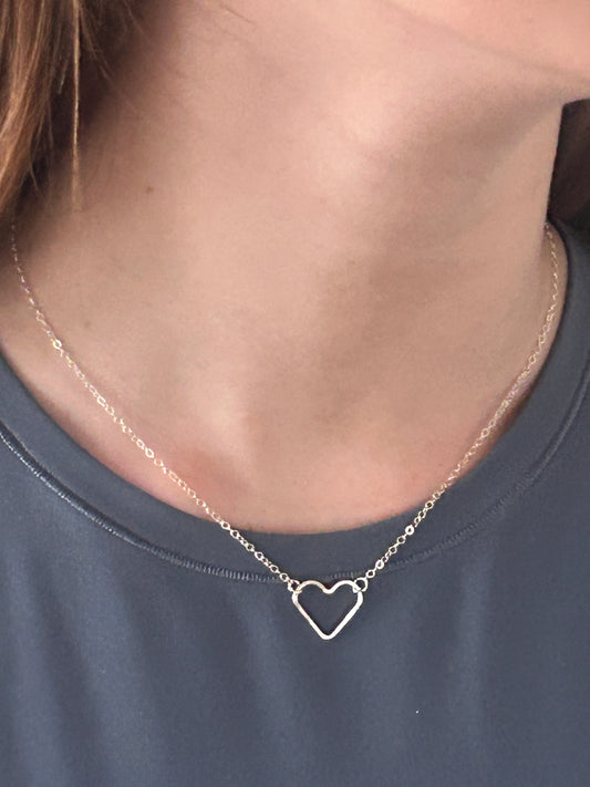 Hammered Heart Necklace