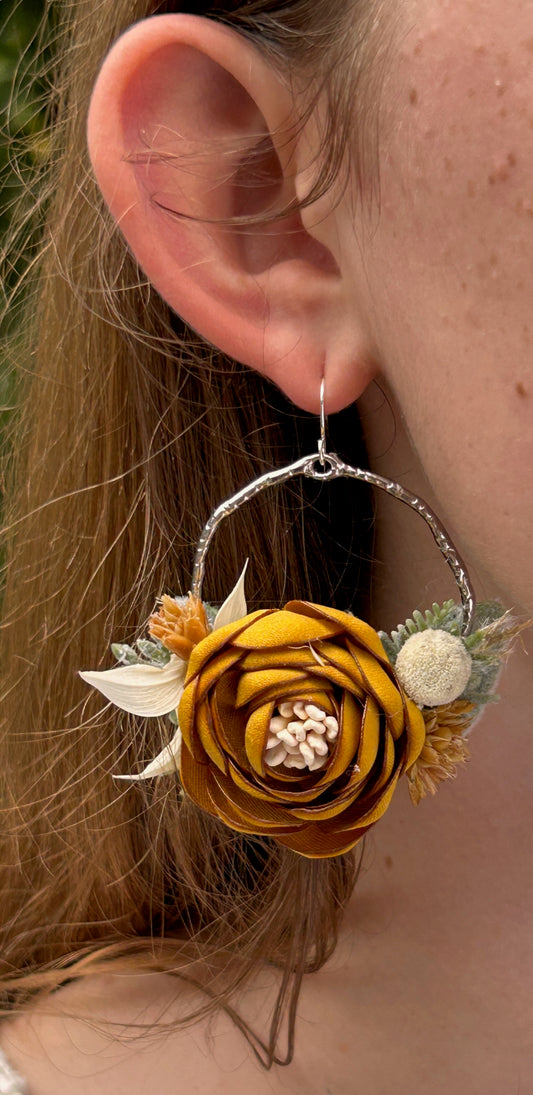 Gold Wildflower Earrings