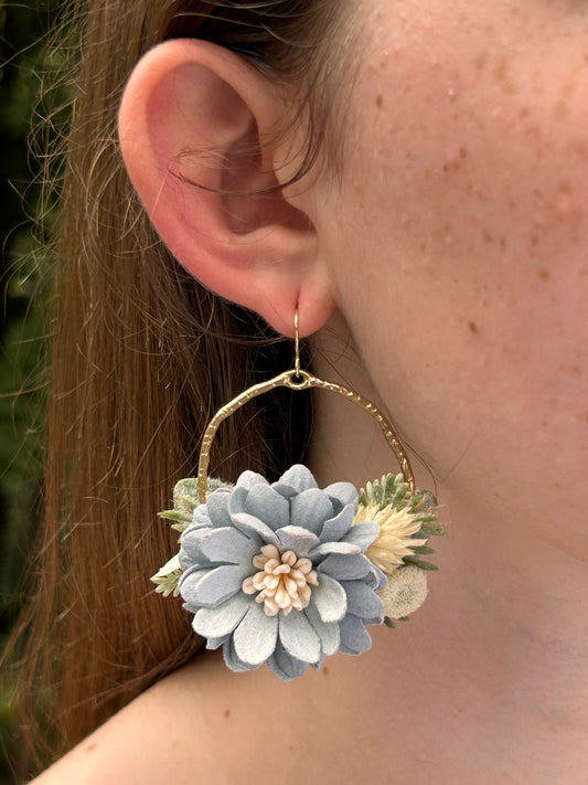 Baby Blue Wildflower Earrings